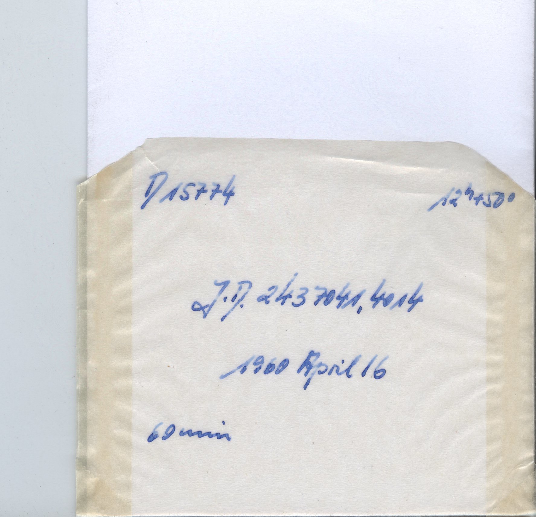 Plate envelope