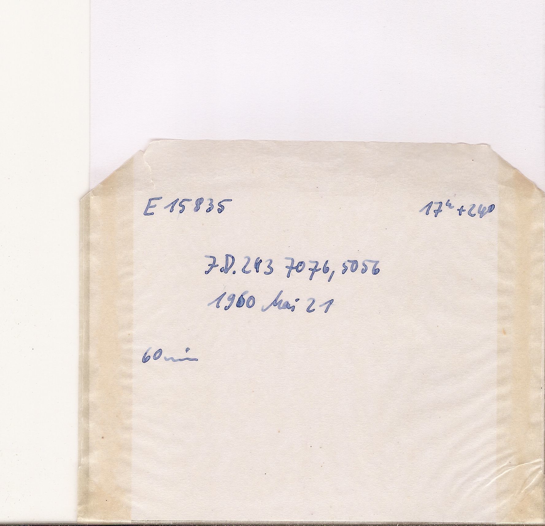 Plate envelope