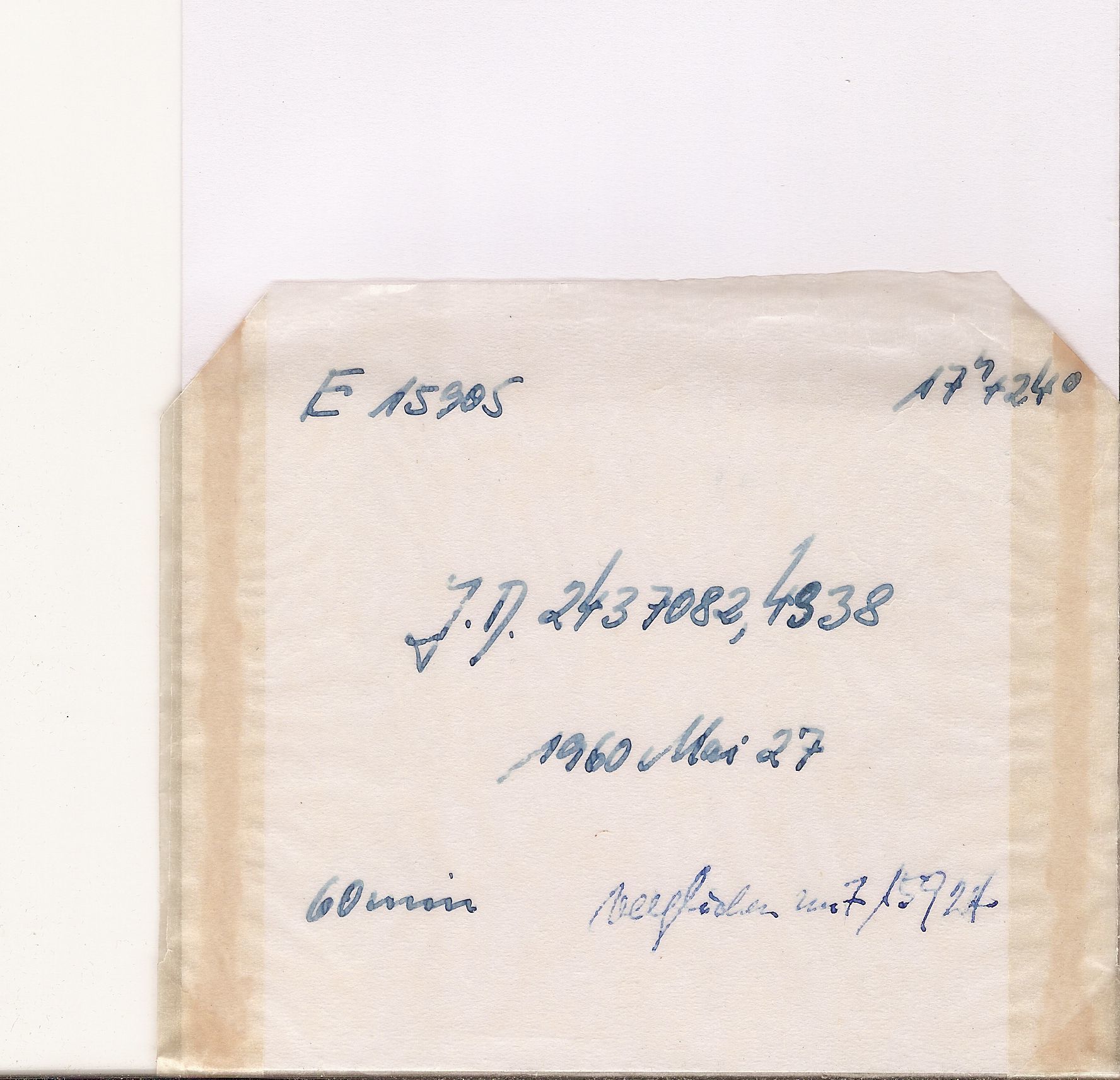 Plate envelope