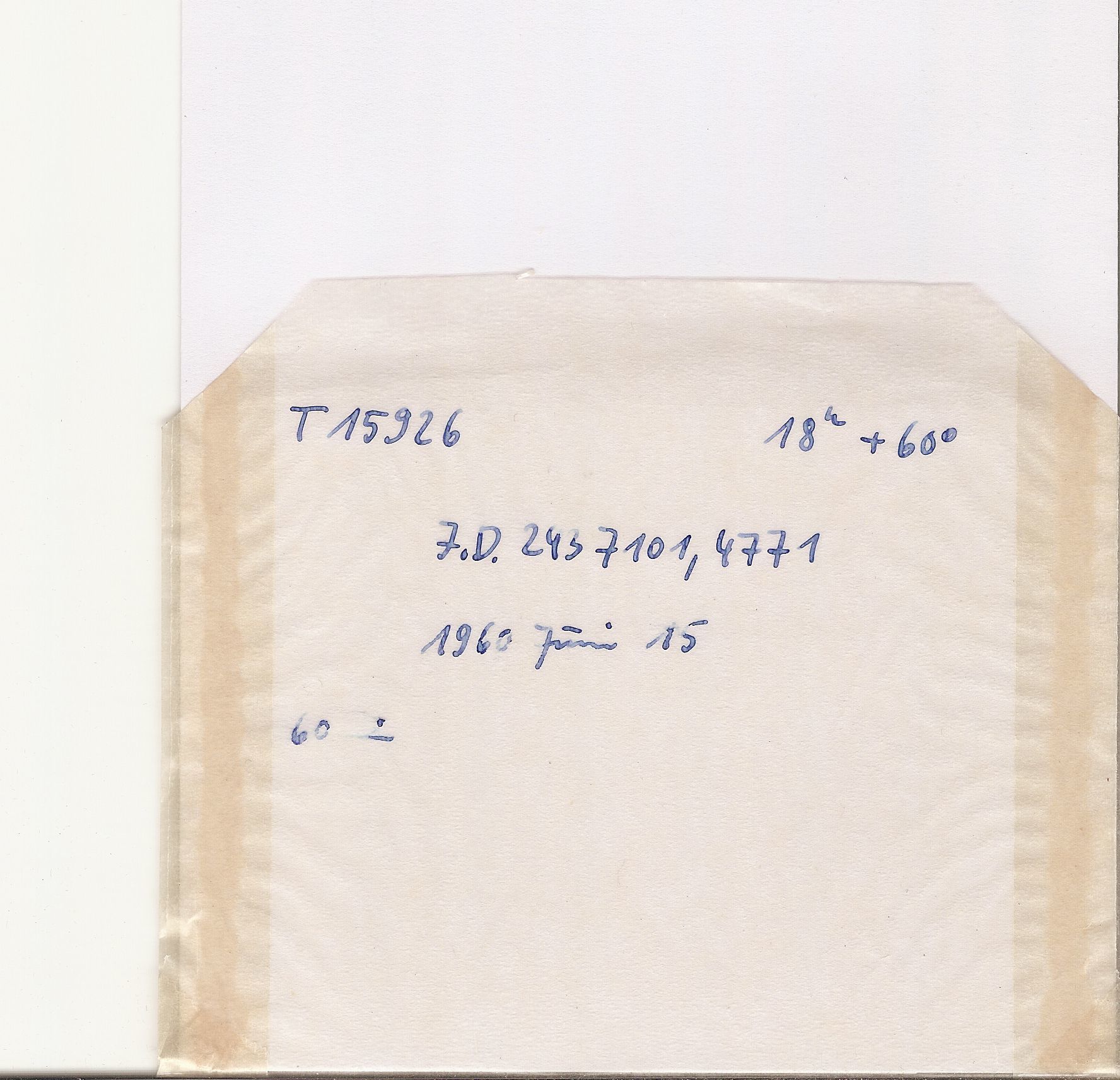 Plate envelope
