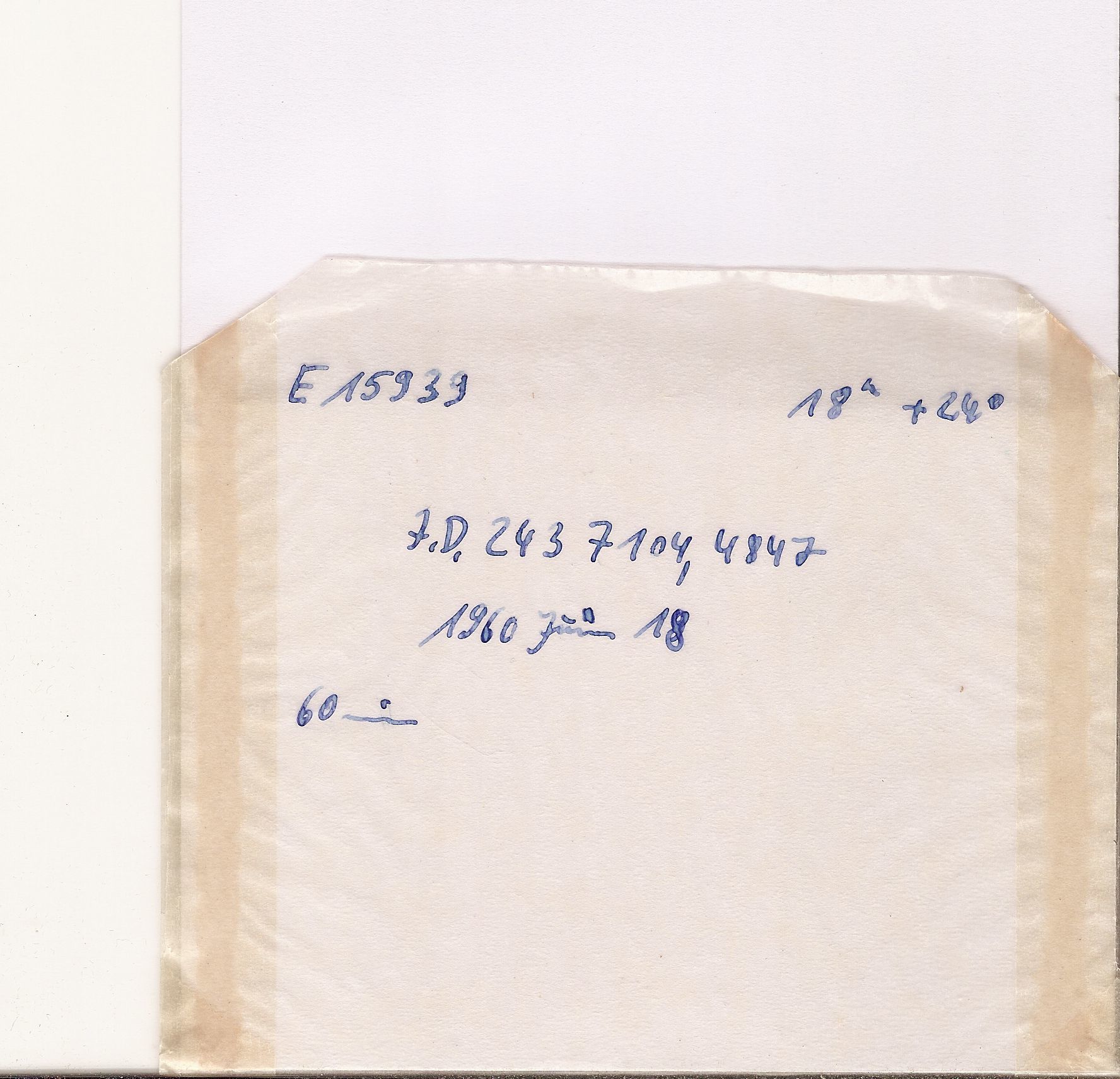 Plate envelope