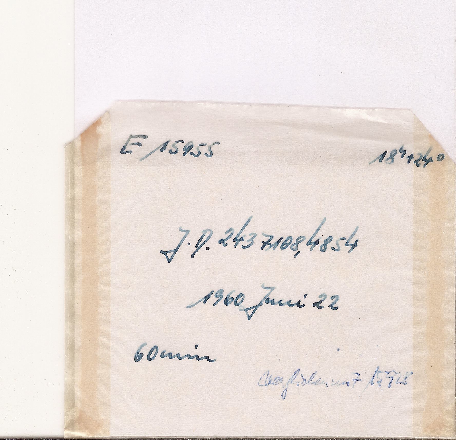Plate envelope