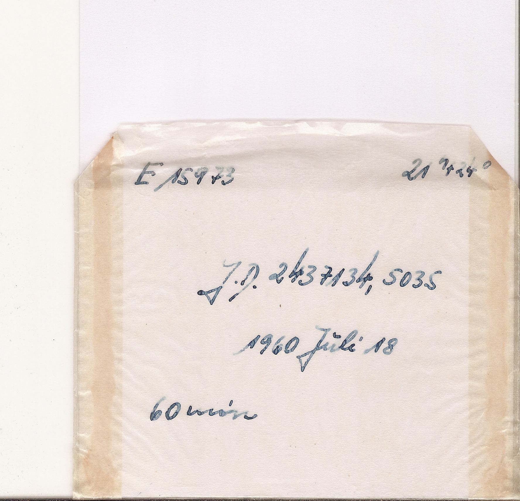 Plate envelope