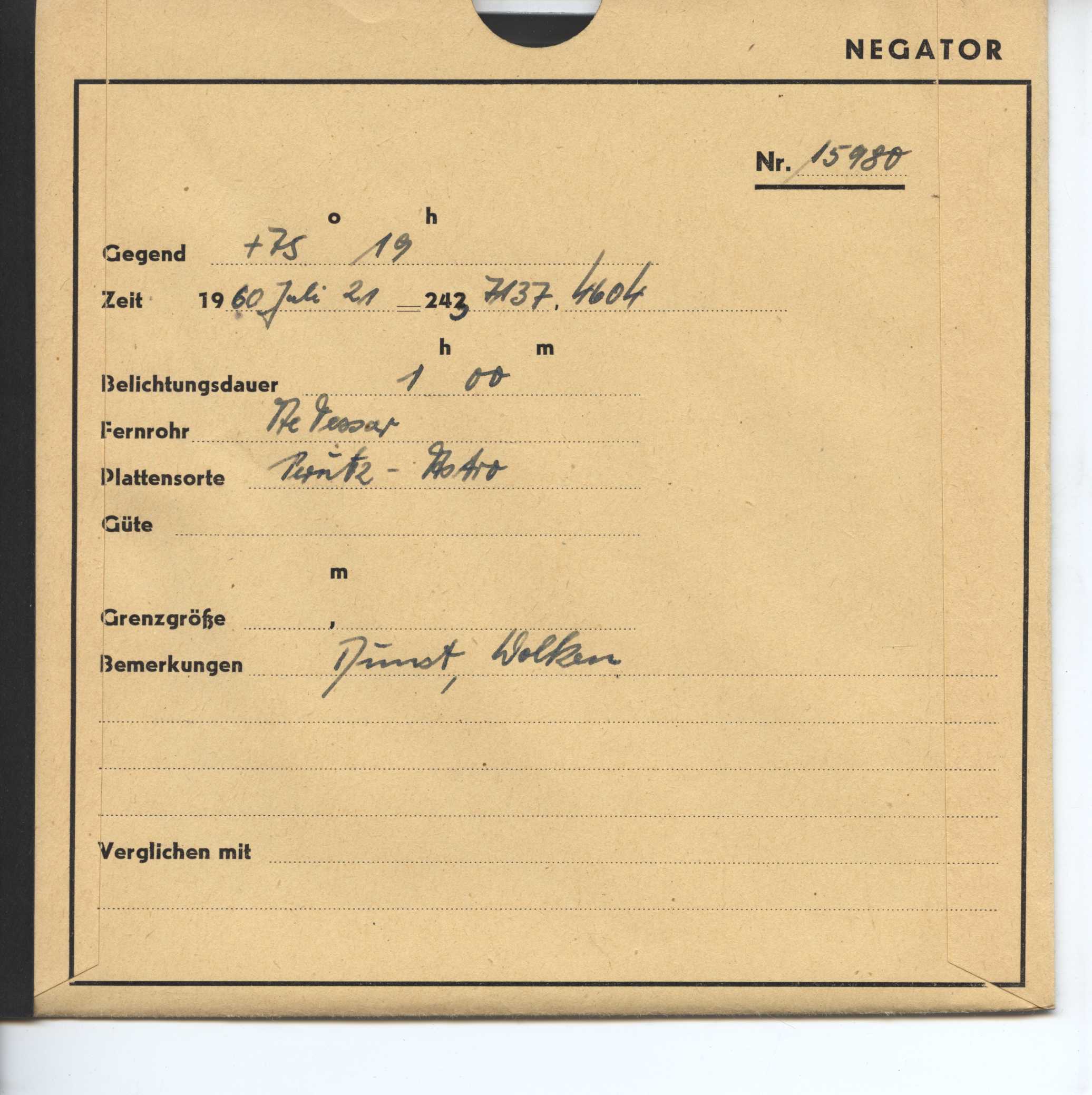 Plate envelope