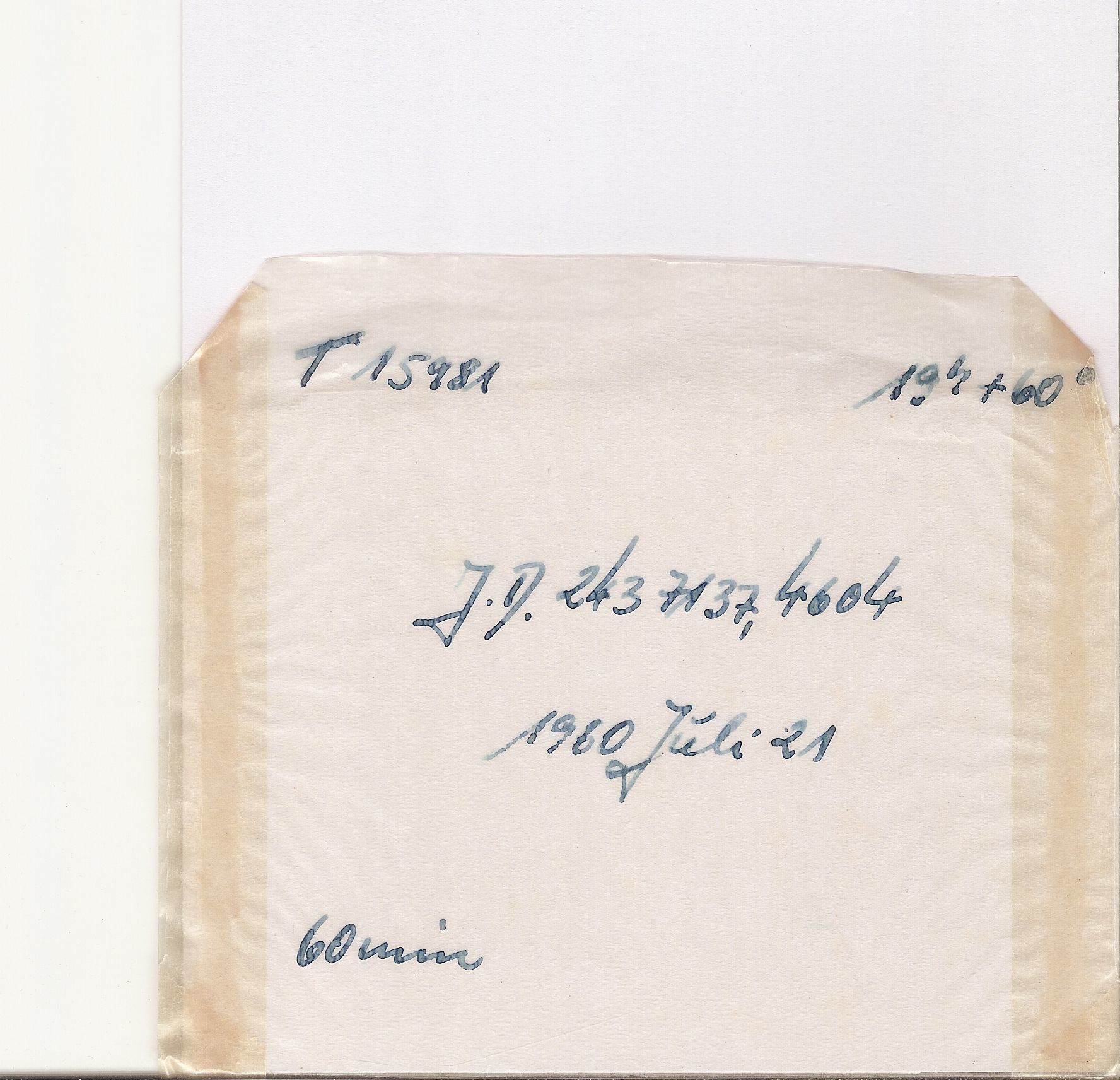 Plate envelope