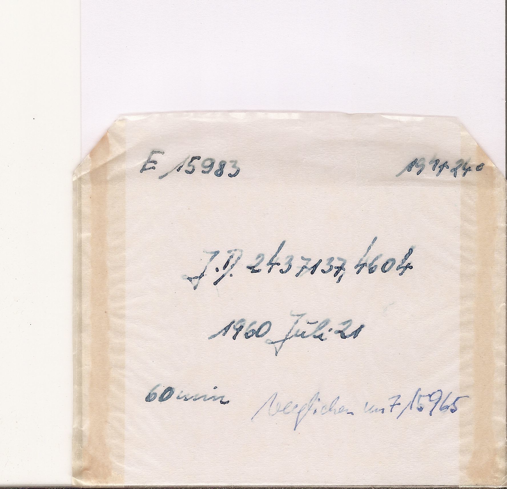 Plate envelope