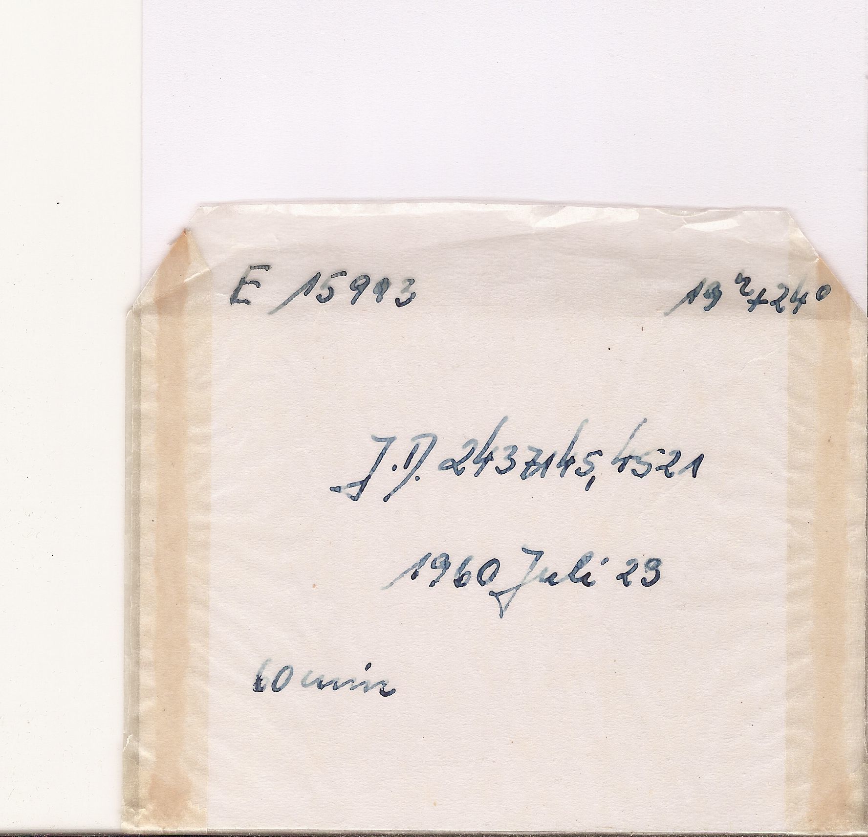 Plate envelope