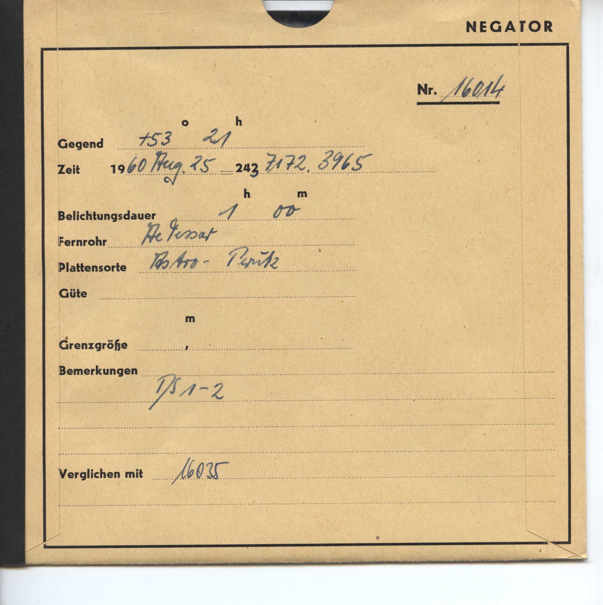 Plate envelope