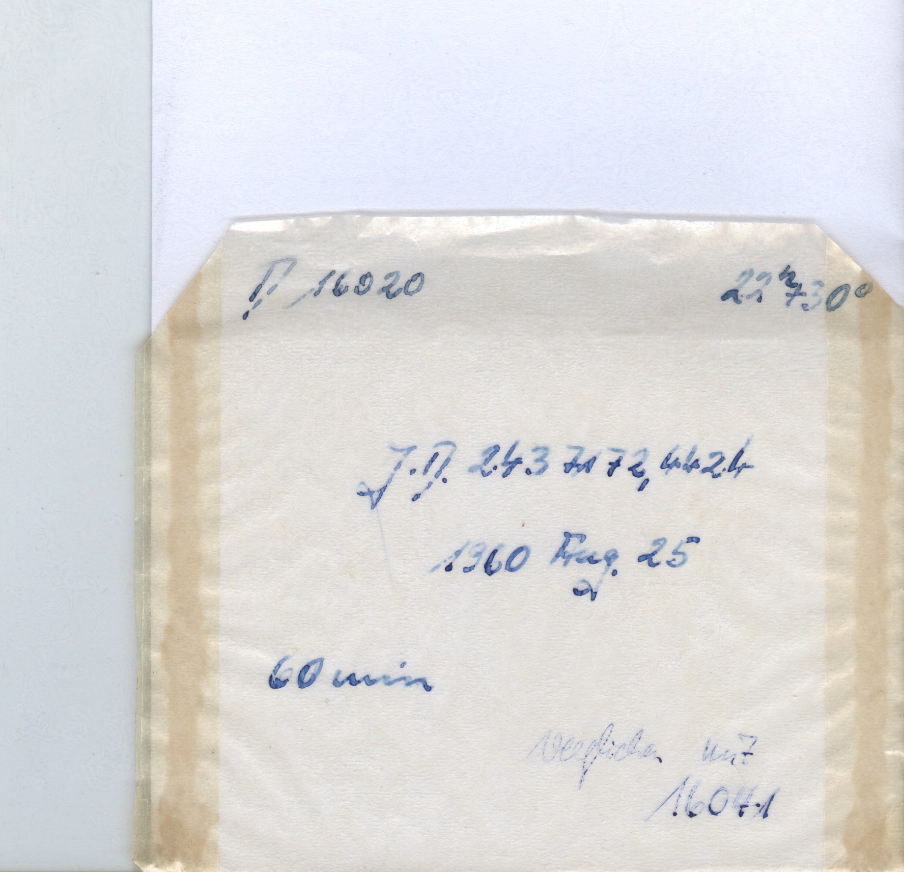 Plate envelope