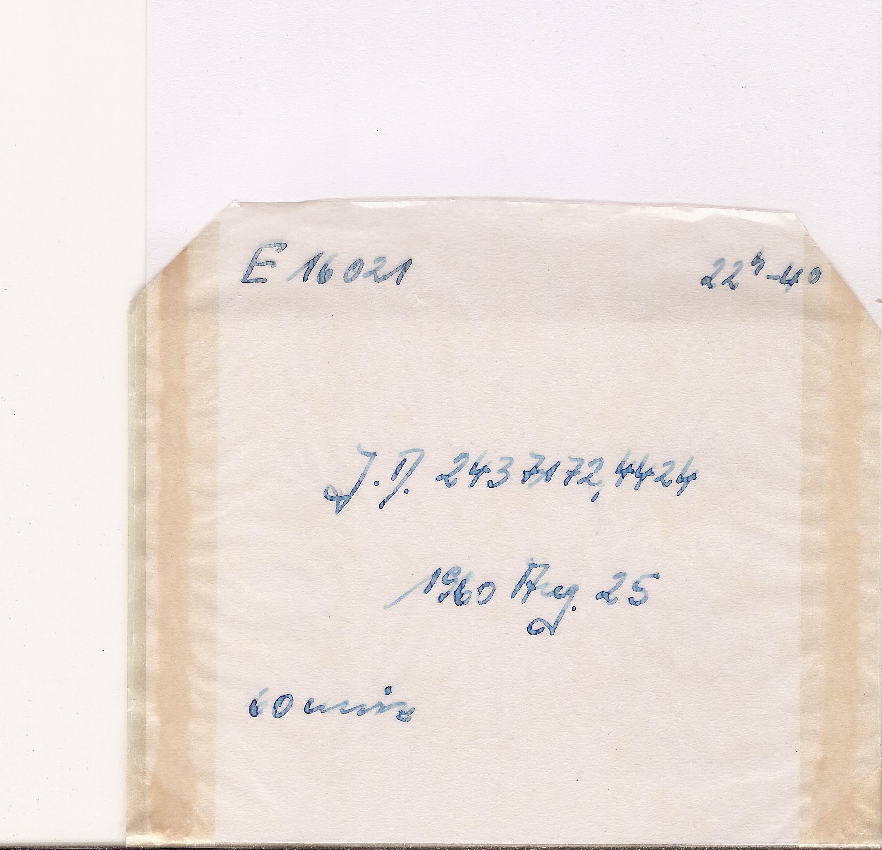 Plate envelope
