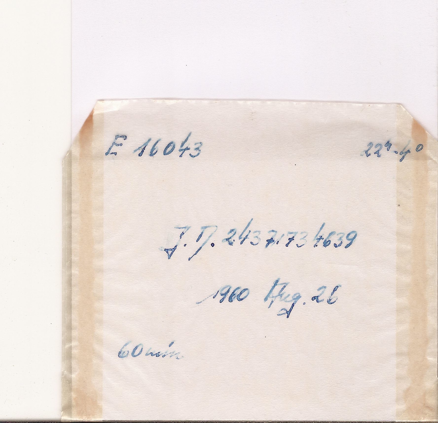 Plate envelope