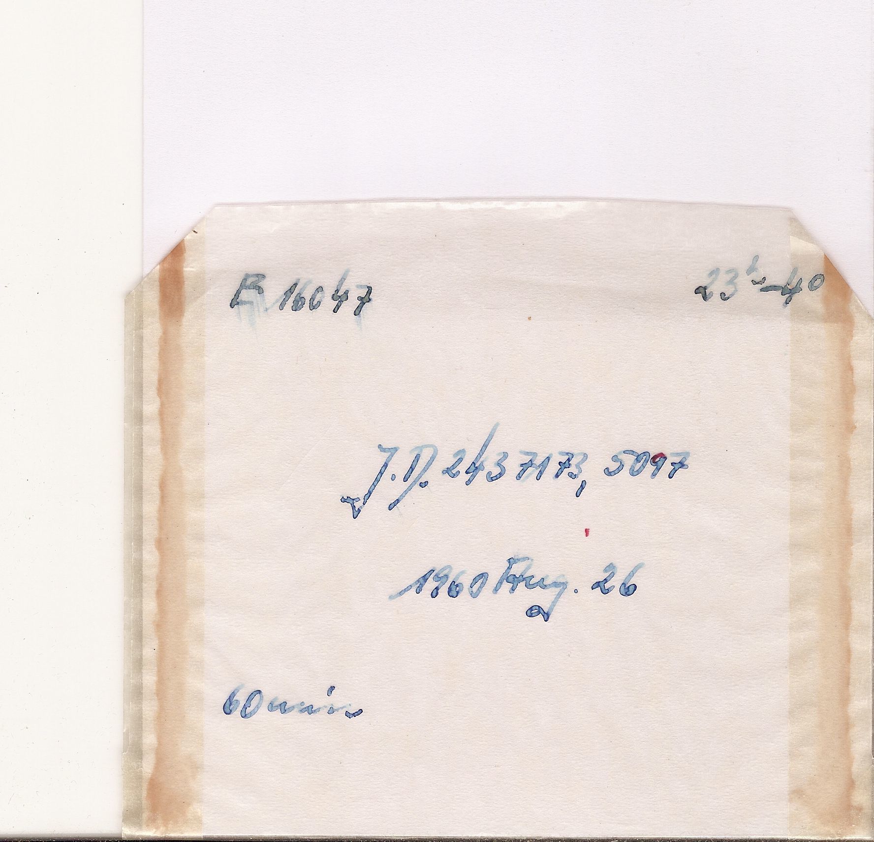 Plate envelope