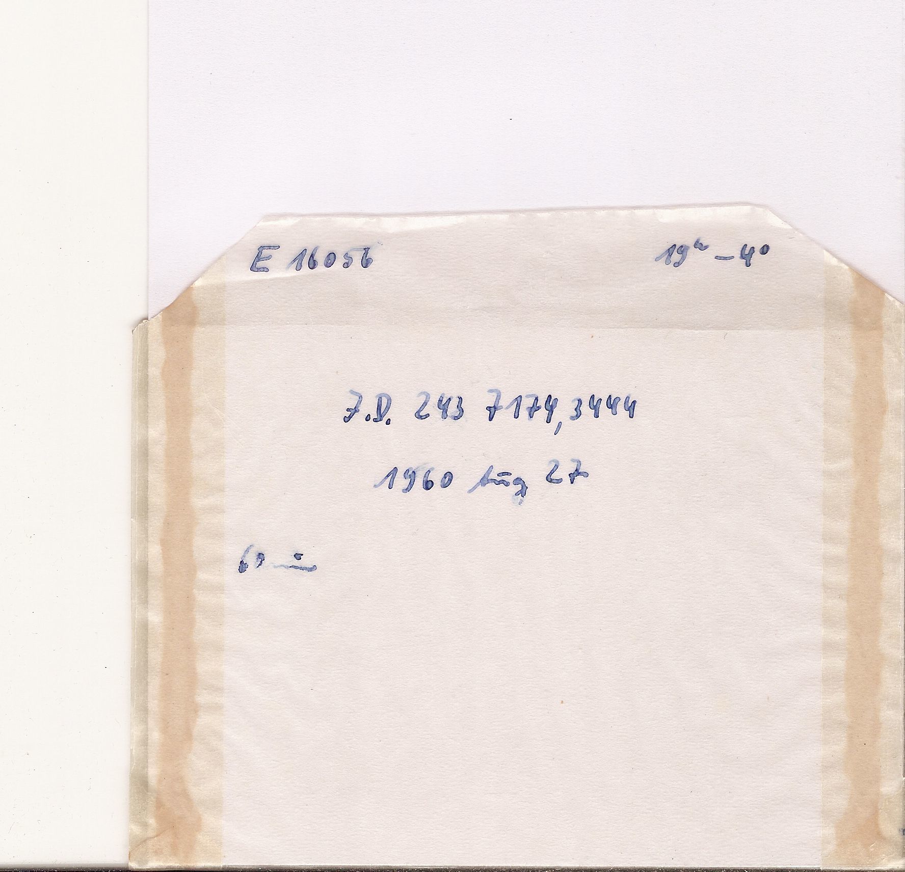 Plate envelope