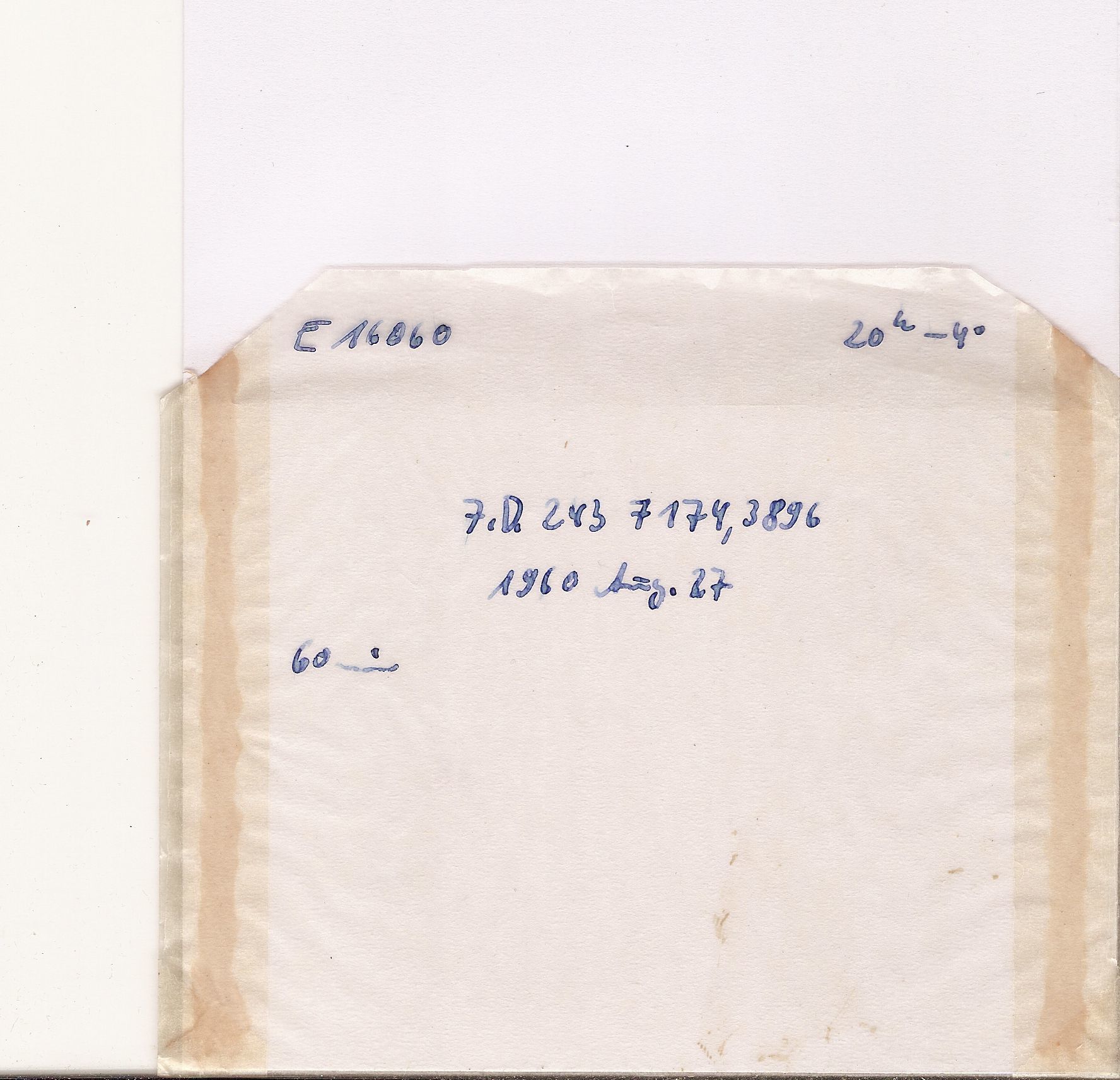 Plate envelope