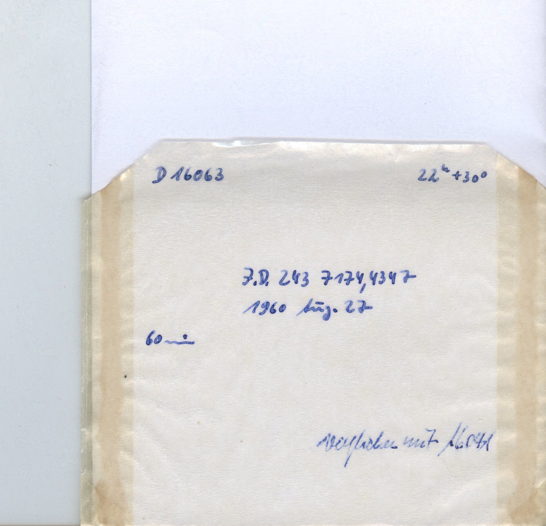 Plate envelope