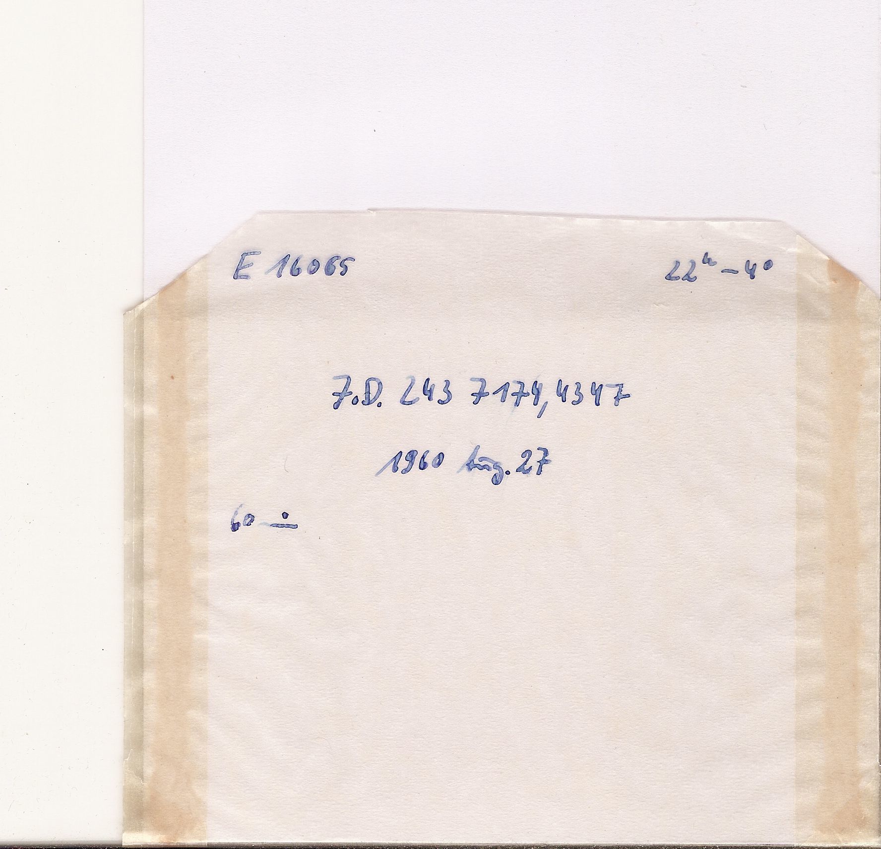 Plate envelope