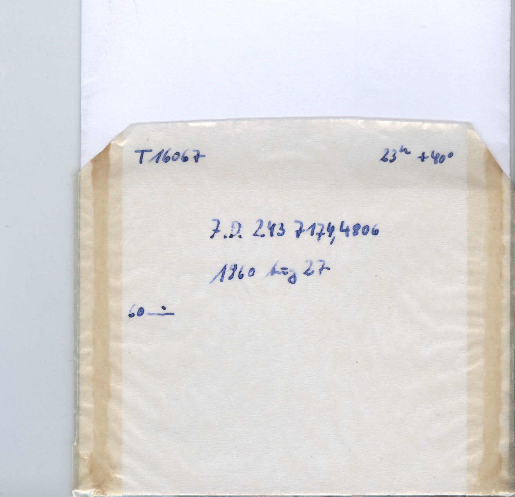 Plate envelope
