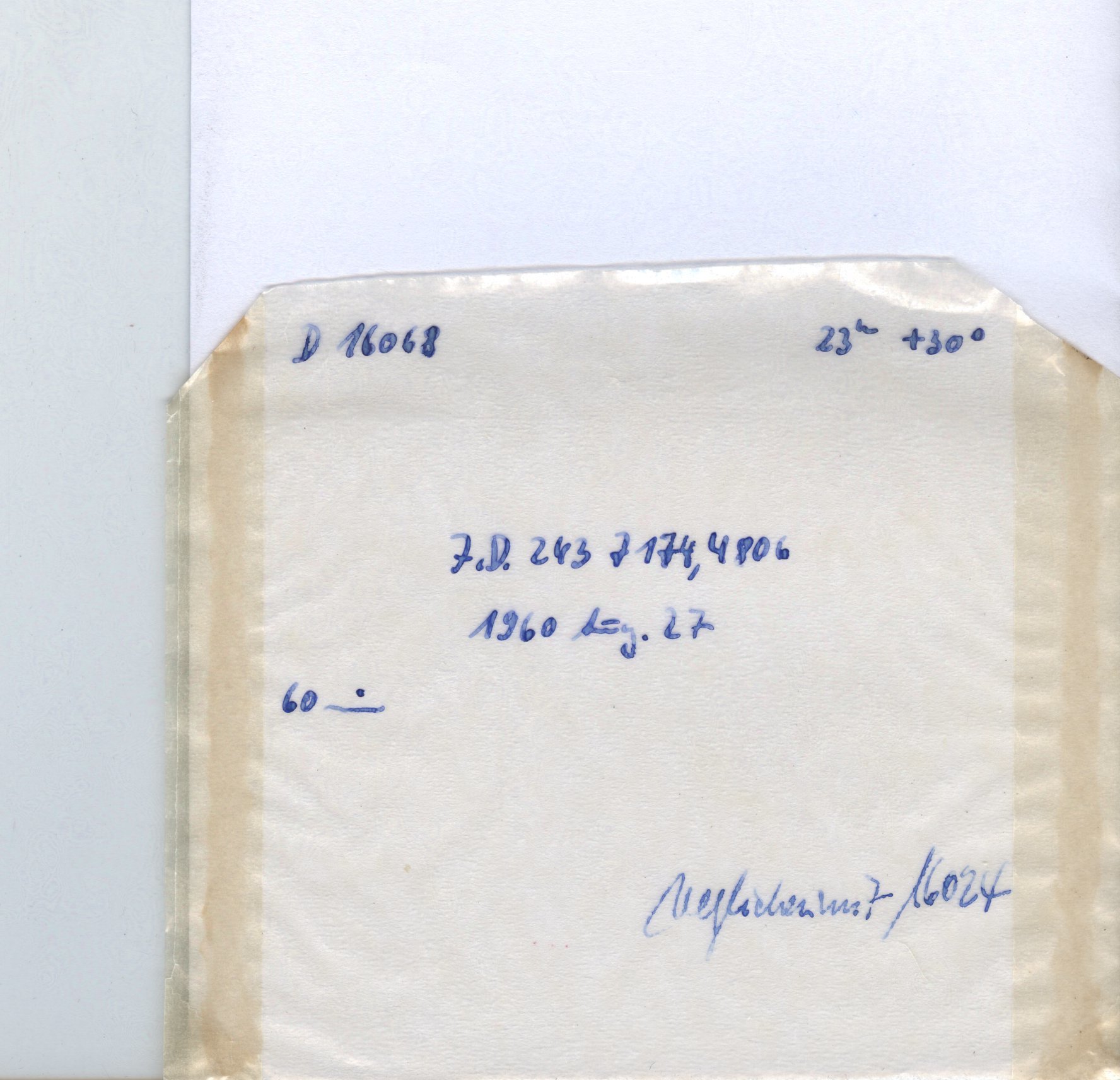 Plate envelope