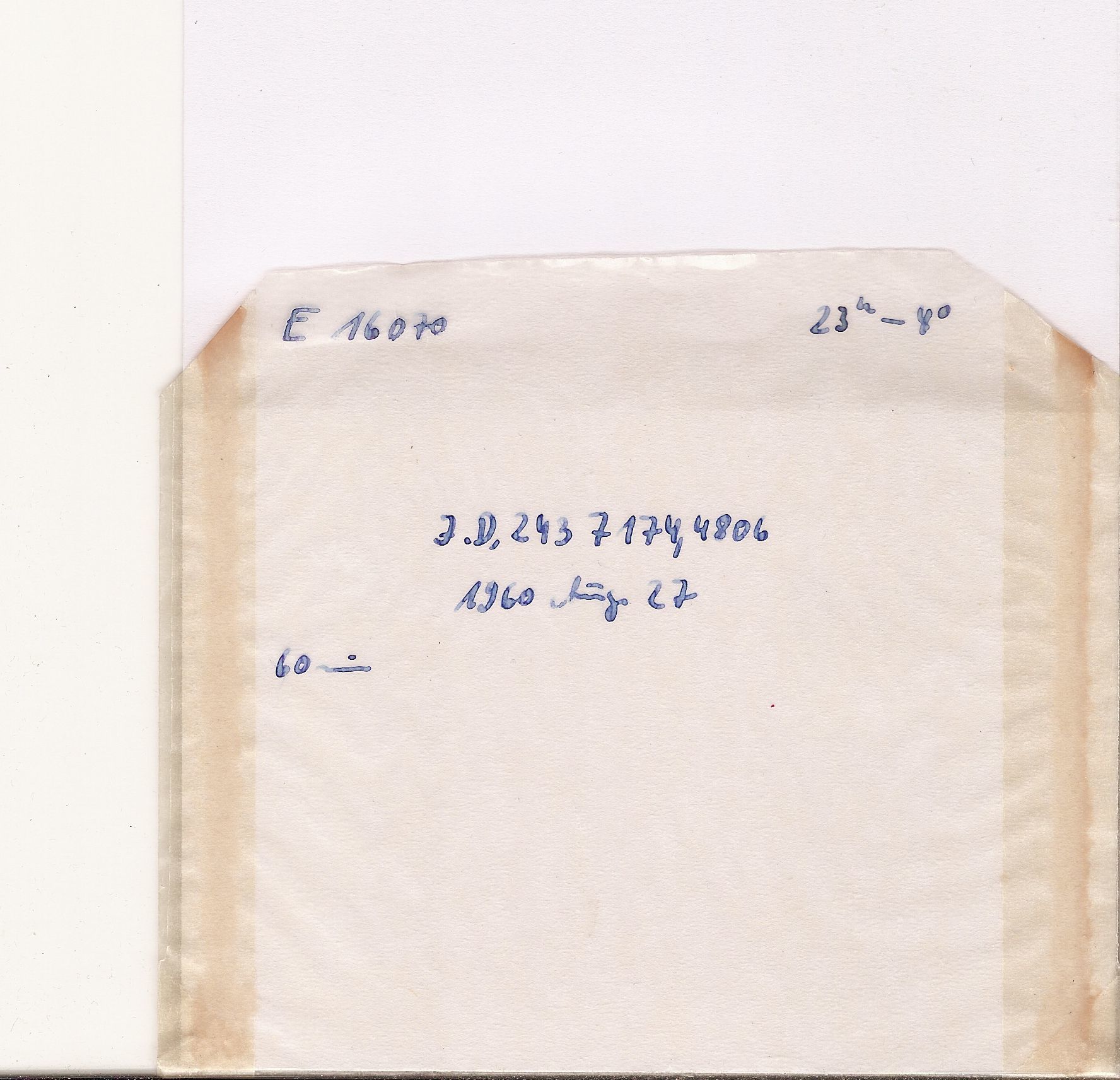 Plate envelope