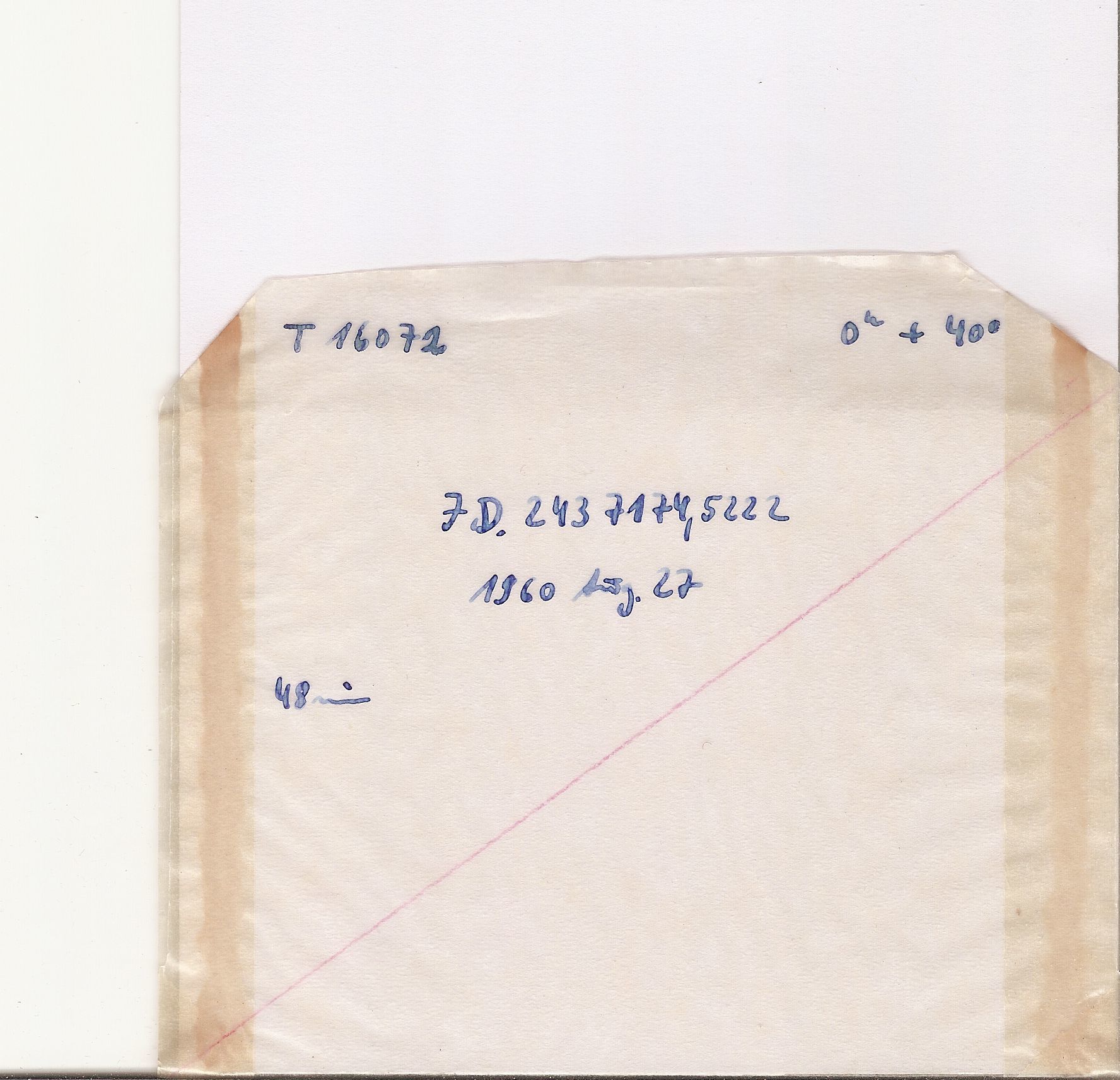 Plate envelope